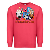 Cardinal It's Game Day Y'all Soccer Coffee Cups Premium Sweatshirt - FaDigitalArtStudio