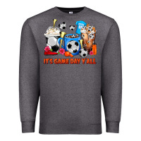 Charcoal Heather It's Game Day Y'all Soccer Coffee Cups Premium Sweatshirt - FaDigitalArtStudio