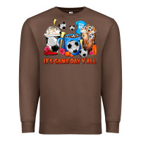 Chestnut It's Game Day Y'all Soccer Coffee Cups Premium Sweatshirt - FaDigitalArtStudio