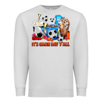 Dove Grey It's Game Day Y'all Soccer Coffee Cups Premium Sweatshirt - FaDigitalArtStudio