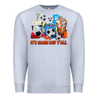 Heather Grey It's Game Day Y'all Soccer Coffee Cups Premium Sweatshirt - FaDigitalArtStudio