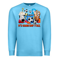 Ocean Blue It's Game Day Y'all Soccer Coffee Cups Premium Sweatshirt - FaDigitalArtStudio