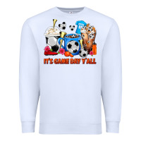 White It's Game Day Y'all Soccer Coffee Cups Premium Sweatshirt - FaDigitalArtStudio