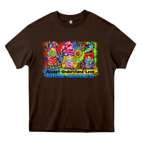 Chocolate Brown accept understand love autism awareness western background Heavy Core Tee - BarkalooDesign