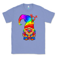 Colony Blue LGBTQ+ Pride Gnome With Heart Balloon Classic Tee - BundleAndBundleShop