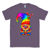 Lavender LGBTQ+ Pride Gnome With Heart Balloon Classic Tee - BundleAndBundleShop
