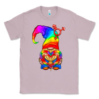 Lilac LGBTQ+ Pride Gnome With Heart Balloon Classic Tee - BundleAndBundleShop