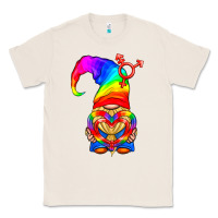 Natural LGBTQ+ Pride Gnome With Heart Balloon Classic Tee - BundleAndBundleShop