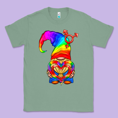 Lgbtq+ Pride Gnome With Heart Balloon Classic Tee Designed By Bundleandbundleshop