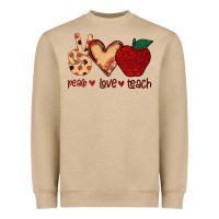 Mushroom Peace Love Teach Heavyweight Sweatshirt - Bettercallsaul