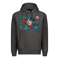 Charcoal Heather i am snow cute Premium Hoodie - OliviaCreatesArt