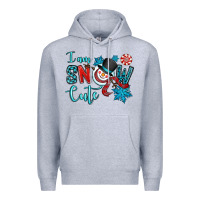 Heather Grey i am snow cute Premium Hoodie - OliviaCreatesArt