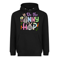 Black Do the bunny hop Easter Heavyweight Hoodie - OliviaCreatesArt
