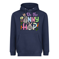 Navy Do the bunny hop Easter Heavyweight Hoodie - OliviaCreatesArt