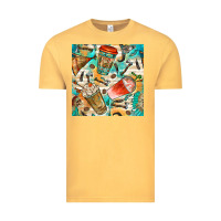 Vintage Mustard western indian coffee cups with aztec seamless pattern bbs Vintage Tee - BundleAndBundleShop