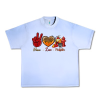 Grape Ice Peace Love Firefighter Urban Heavy Tee - BundleAndBundleShop