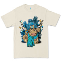 Bone Winter long haired Cow Premium Tee - NancyCooperArtShop