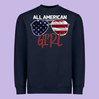 All American Girl Heavyweight Sweatshirt Designed By Bettercallsaul