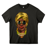 Asphalt african woman Heavy Core Tee - NancyCooperArtShop