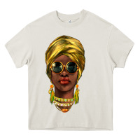 Cream african woman Heavy Core Tee - NancyCooperArtShop