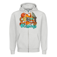 Dove Grey count your blessings Zipper Hoodie - CowGirlArtShop