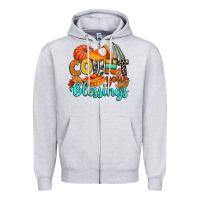 Heather Grey count your blessings Zipper Hoodie - CowGirlArtShop
