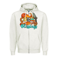 Oatmeal Heather count your blessings Zipper Hoodie - CowGirlArtShop