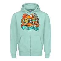 Seafoam count your blessings Zipper Hoodie - CowGirlArtShop