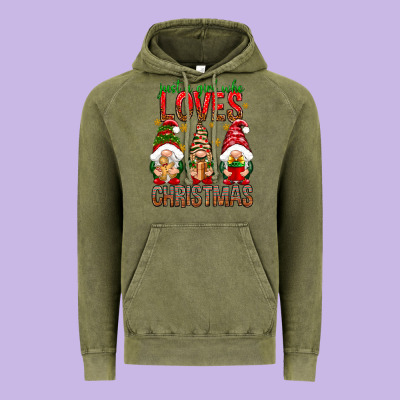 Just A Girl Who Loves Christmas Vintage Hoodie Designed By Nancycooperartshop