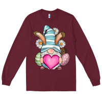 Burgundy Easter gnome Long Sleeve Tee - RanaPortraitStore