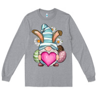 Heather Grey Easter gnome Long Sleeve Tee - RanaPortraitStore