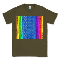 Army Green LGBTQ+ Pride American Flag Tumbler Classic Tee - BundleAndBundleShop