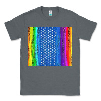 Charcoal Heather LGBTQ+ Pride American Flag Tumbler Classic Tee - BundleAndBundleShop