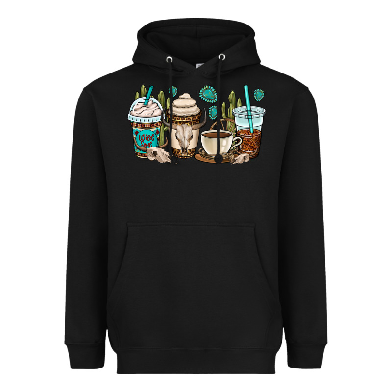Bull Skull Coffee Cups Heavyweight Hoodie by OliviaCreatesArt | Teevron
