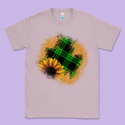 Sunflower Christmas Patch Classic Tee Designed By Jahusdesignshop