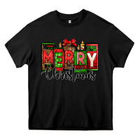 Black merry christmas license plate letters Heavy Core Tee - Jasminsmagicworld