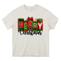 Cream merry christmas license plate letters Heavy Core Tee - Jasminsmagicworld
