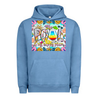 Pigment Pebble Blue The Pool Is My Happy Place Urban Hoodie - CowhideDigitalArt