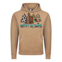 Vintage Coffee Happy Holidays Trees Vintage Hoodie - MaliasSmallBusiness