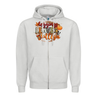 Dove Grey leaves and lattes Zipper Hoodie - CowGirlArtShop