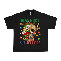 Black Dead Inside But Jolly Af Urban Heavy Tee - BundleAndBundleShop