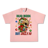 Salmon Dead Inside But Jolly Af Urban Heavy Tee - BundleAndBundleShop