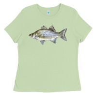 Matcha White Bass Fish Illustrations Ladies Tee - LillyAllenDesigns