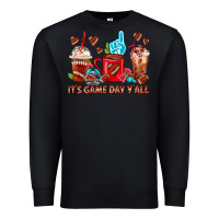 Black American Football Coffee Cup Premium Sweatshirt - FaDigitalArtStudio