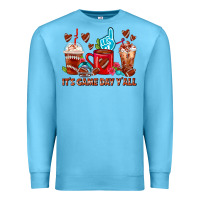 Ocean Blue American Football Coffee Cup Premium Sweatshirt - FaDigitalArtStudio