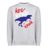 Heather Grey 4th of July Dinosaur Heavyweight Sweatshirt - Bettercallsaul