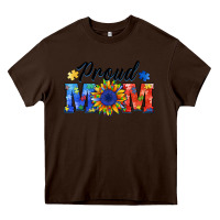Chocolate Brown proud mom autism Heavy Core Tee - BarkalooDesign