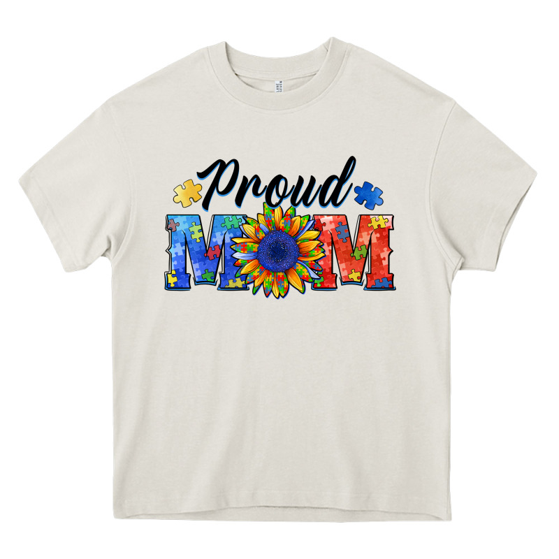 Proud Mom Autism Heavy Core Tee by BarkalooDesign | Teevron
