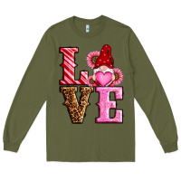 Army Green love valentines day gnomes Long Sleeve Tee - RanaPortraitStore