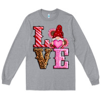 Heather Grey love valentines day gnomes Long Sleeve Tee - RanaPortraitStore